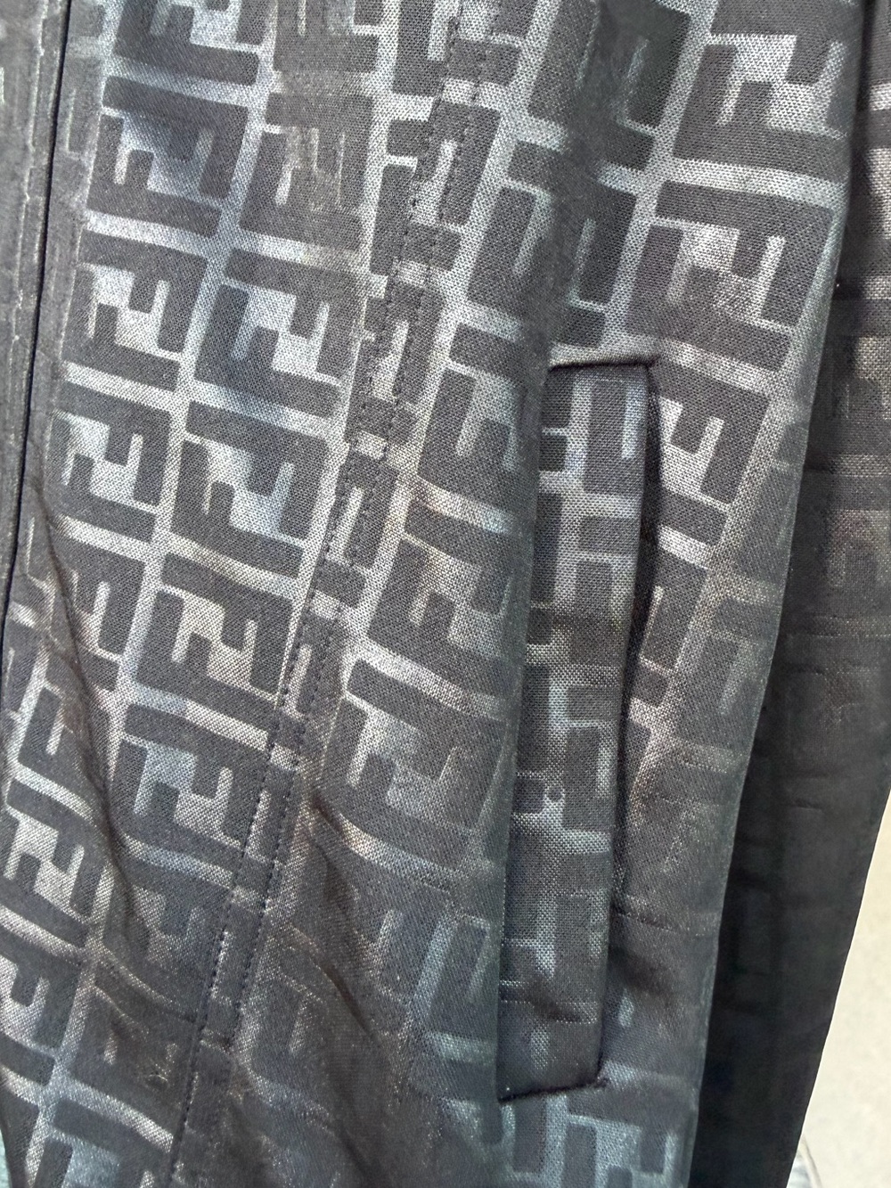 FENDI Roma Black Zucca Print Jacket - Picture 3 of 7